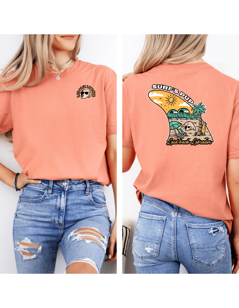 Surf’s Pup T-Shirt | Laid-Back Beach Tee for Lab Lovers 🤙🐶🏄‍♂️